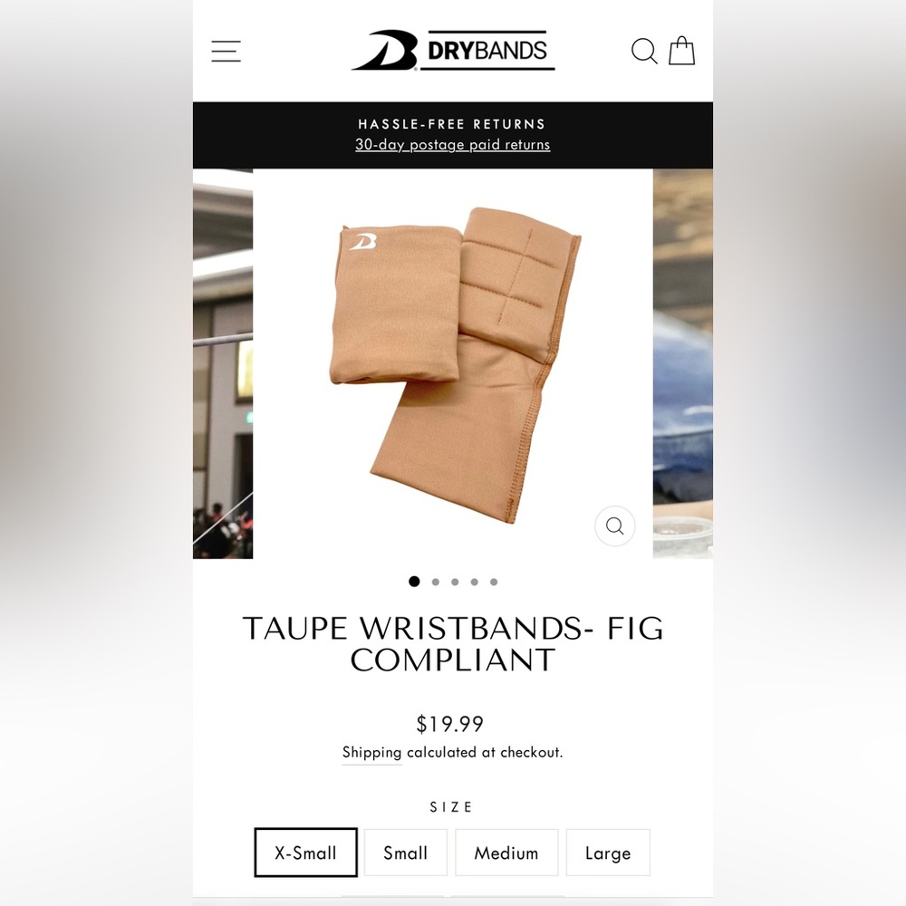 Gymnastic Wrist Bands (Dry Bands XS)